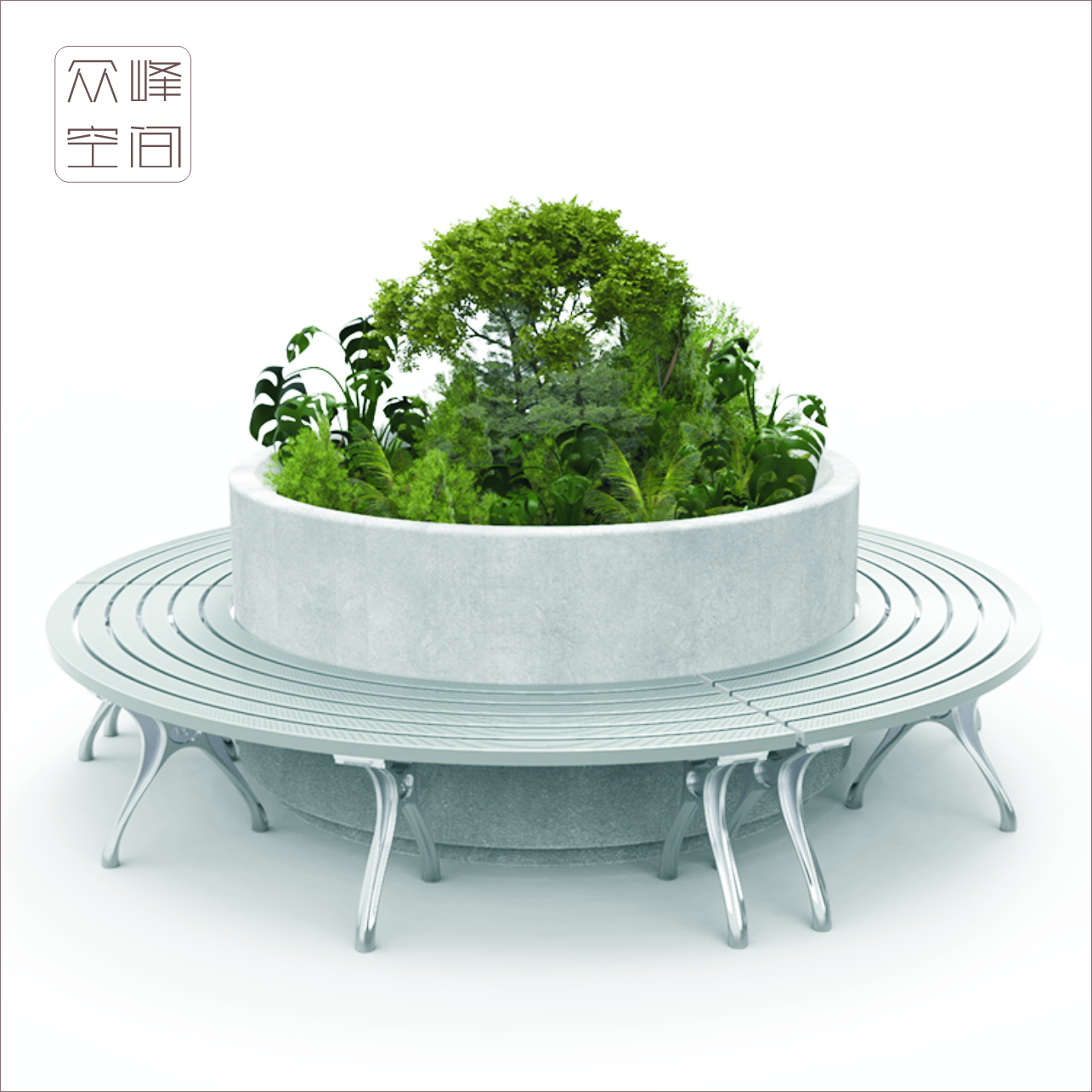 城市廣場(chǎng)公共花壇座椅